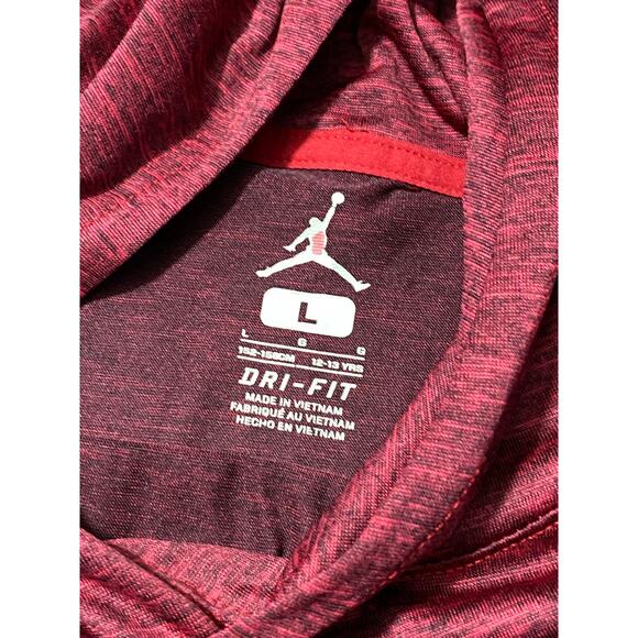Jordan Red Dri-FIT Hoodie – Youth Large – Black Chest Print - Picture 4 of 11